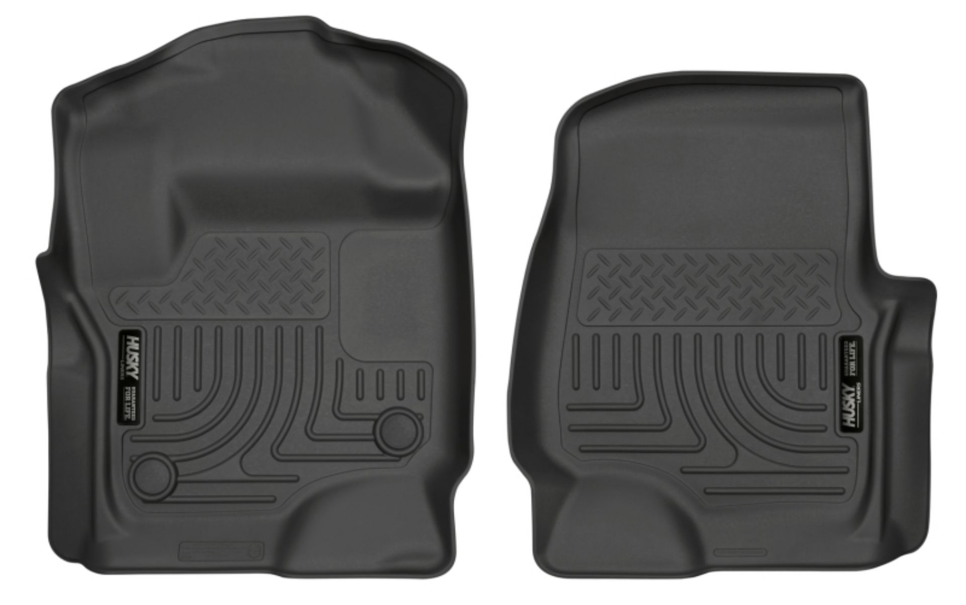 Picture of Husky Liners 2017 Ford Super Duty Crew Cab - Super Cab WeatherBeater Black Front Floor Liners
