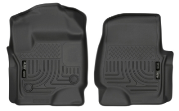 Picture of Husky Liners 2017 Ford Super Duty Crew Cab - Super Cab WeatherBeater Black Front Floor Liners