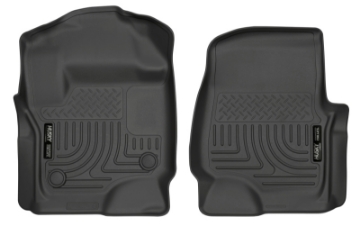 Picture of Husky Liners 2017 Ford Super Duty Crew Cab - Super Cab WeatherBeater Black Front Floor Liners