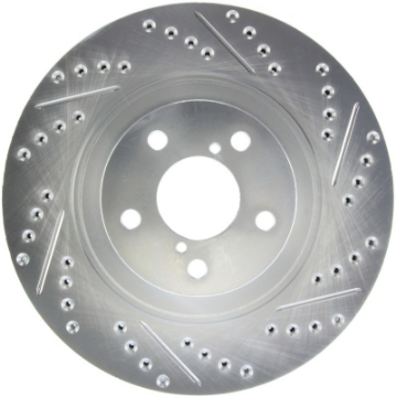 Picture of StopTech Select Sport 09-13 Subaru Forester Slotted and Drilled Left Front Rotor
