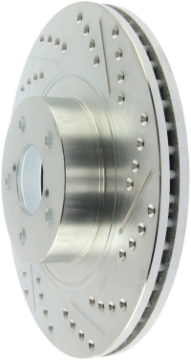 Picture of StopTech Select Sport 09-13 Subaru Forester Slotted and Drilled Left Front Rotor