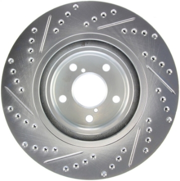 Picture of StopTech Select Sport 09-13 Subaru Forester Slotted and Drilled Left Front Rotor