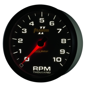 Picture of Autometer Phantom II 5in Electrical 10K RPM In-Dash Tachometer