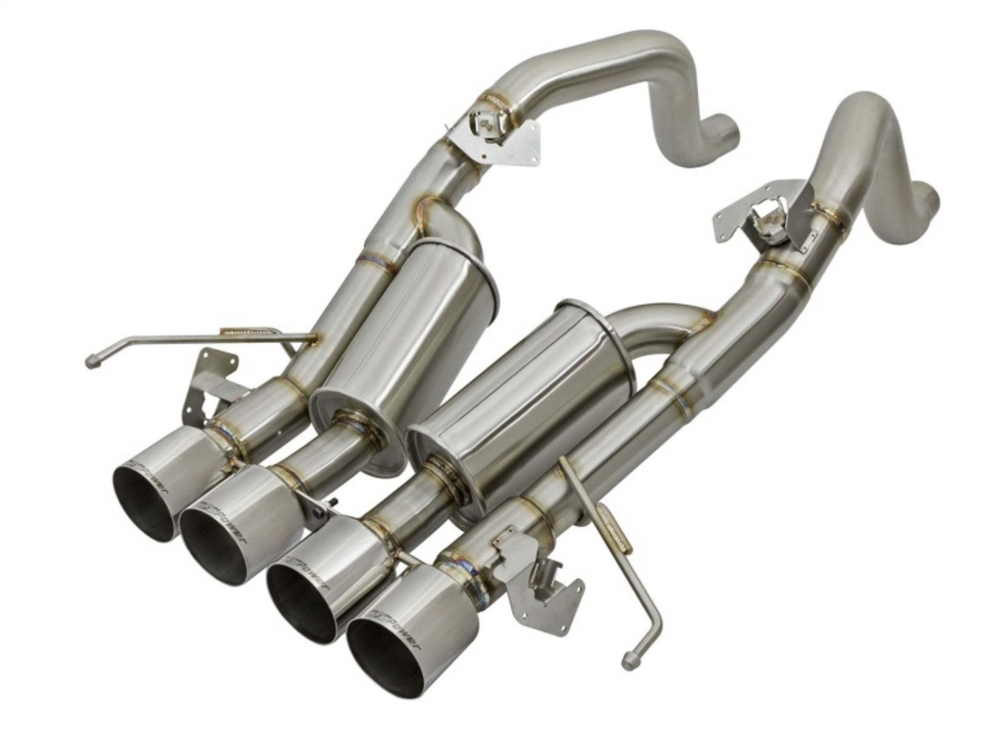 Picture of aFe MACHForce XP 3in-2 1-2in Axle Back 304SS Exhaust w- Polished Tips 14-17 Chevy Corvette V8-6-2L