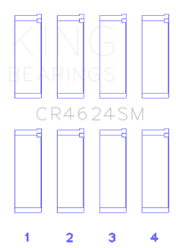 Picture of King Engine Bearings Hyundai G4KE - G4KC Size +075 Rod Bearings Set of 4