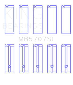 Picture of King Engine Bearings Hyundai G4KE - G4KC Size +25 Main Bearings Set of 5