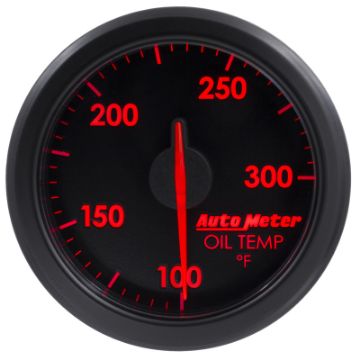 Picture of Autometer Airdrive 2-1-6in Oil Temp Gauge 100-300 Degrees F - Black