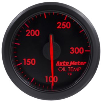 Picture of Autometer Airdrive 2-1-6in Oil Temp Gauge 100-300 Degrees F - Black