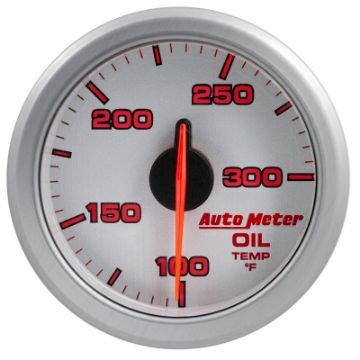 Picture of Autometer Airdrive 2-1-6in Oil Temp Gauge 100-300 Degrees F - Silver