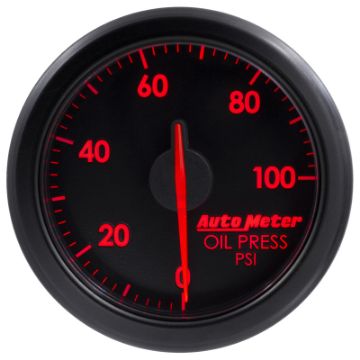Picture of Autometer Airdrive 2-1-6in Oil Pressure Gauge 0-100 PSI - Black