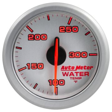 Picture of Autometer Airdrive 2-1-6in Water Temperature Gauge 100-300 Degrees F - Silver