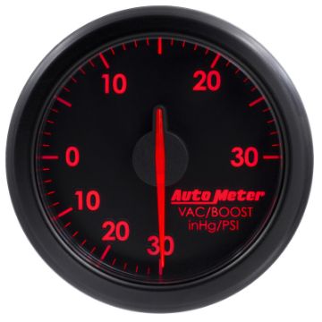 Picture of Autometer Airdrive 2-1-6in Boost-Vac Gauge 30in HG-30 PSI - Black