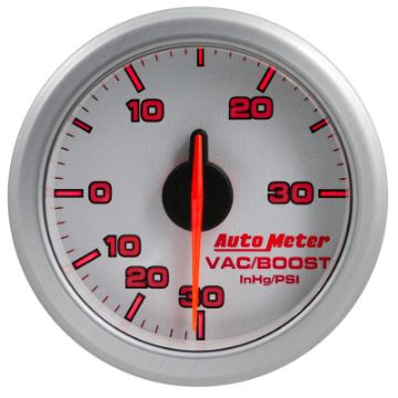 Picture of Autometer Airdrive 2-1-6in Boost-Vac Gauge 30in HG-30 PSI - Silver