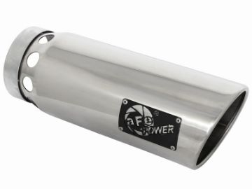 Picture of aFe MACHForce XP Cat-Back SS-304 5in Interooled Exh Tip 5in In x 6in Outx16inL Bolt-On Right Pol