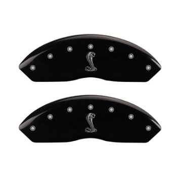 Picture of MGP 4 Caliper Covers Engraved Front & Rear Tiffany Snake Black finish silver ch