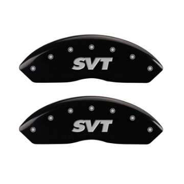 Picture of MGP 4 Caliper Covers Engraved Front & Rear SVT Black finish silver ch