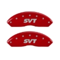 Picture of MGP 4 Caliper Covers Engraved Front & Rear SVT Red finish silver ch