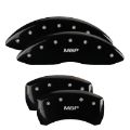 Picture of MGP 4 Caliper Covers Engraved Front & Rear MGP Black finish silver ch