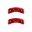 Picture of MGP 4 Caliper Covers Engraved Front & Rear Bowtie Red finish silver ch