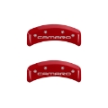 Picture of MGP 4 Caliper Covers Engraved Front & Rear Gen 4-Camaro Red finish silver ch