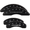 Picture of MGP 4 Caliper Covers Engraved Front & Rear Gen 4-Camaro Red finish silver ch