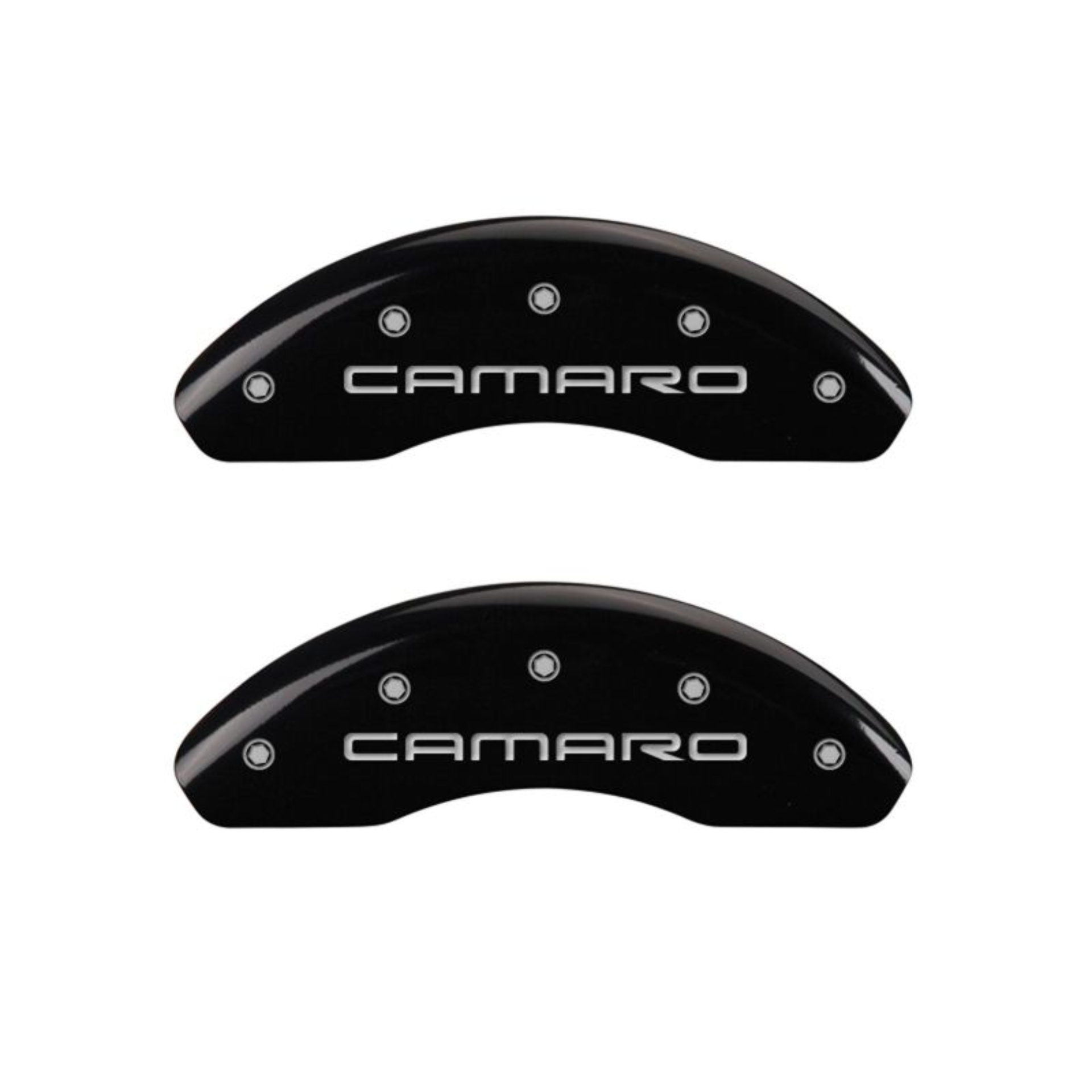Picture of MGP 4 Caliper Covers Engraved Front Gen 4-Camaro Engraved Rear Gen 4-Z28 Black finish silver ch