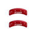 Picture of MGP 4 Caliper Covers Engraved Front Gen 4-Camaro Engraved Rear Gen 4-Z28 Red finish silver ch