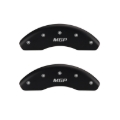 Picture of MGP 4 Caliper Covers Engraved Front Gen 4-Camaro Engraved Rear Gen 4-Z28 Red finish silver ch