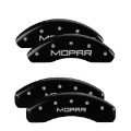 Picture of MGP 4 Caliper Covers Engraved Front & Rear MOPAR Black finish silver ch
