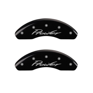 Picture of MGP 4 Caliper Covers Engraved Front & Rear Prowler Black finish silver ch