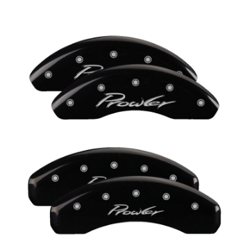 Picture of MGP 4 Caliper Covers Engraved Front & Rear Prowler Black finish silver ch