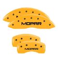 Picture of MGP 4 Caliper Covers Engraved Front & Rear C5-Corvette Yellow finish black ch