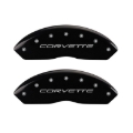 Picture of MGP 4 Caliper Covers Engraved Front C5-Corvette Engraved Rear C5-Z06 Black finish silver ch