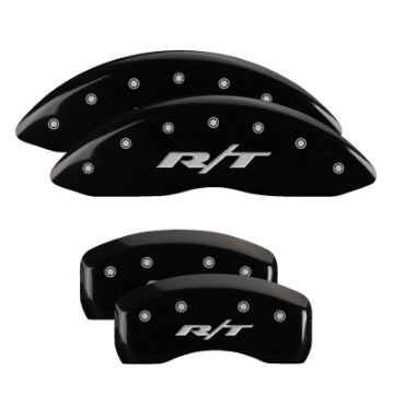Picture of MGP 4 Caliper Covers Engraved Front C5-Corvette Engraved Rear C5-Z06 Black finish silver ch
