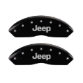 Picture of MGP Front set 2 Caliper Covers Engraved Front JEEP Black finish silver ch