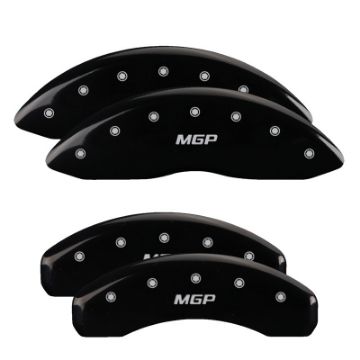 Picture of MGP Front set 2 Caliper Covers Engraved Front WRANGLER Black finish silver ch