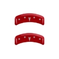 Picture of MGP 4 Caliper Covers Engraved Front Pontiac Engraved Rear Arrow Red finish silver ch