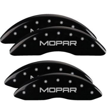 Picture of MGP 4 Caliper Covers Engraved Front & Rear MGP Black finish silver ch