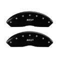 Picture of MGP Front set 2 Caliper Covers Engraved Front MGP Black finish silver ch