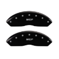 Picture of MGP Front set 2 Caliper Covers Engraved Front MGP Black finish silver ch