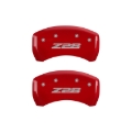 Picture of MGP 4 Caliper Covers Engraved Front Gen 4-Camaro Engraved Rear Gen 4-Z28 Red finish silver ch