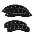 Picture of MGP 4 Caliper Covers Engraved Front & Rear Bowtie Red finish silver ch