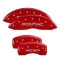 Picture of MGP 4 Caliper Covers Engraved Front & Rear Pontiac Red finish silver ch