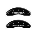 Picture of MGP 4 Caliper Covers Engraved Front Honda Engraved Rear H Logo Black finish silver ch