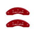 Picture of MGP 4 Caliper Covers Engraved Front & Rear Acura Red finish silver ch
