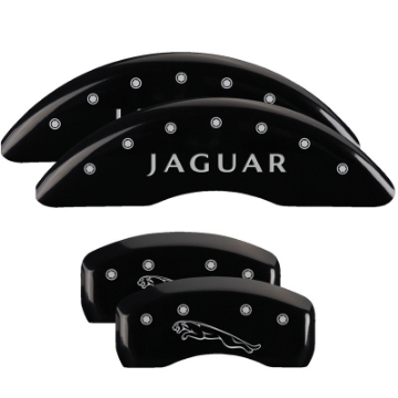 Picture of MGP 4 Caliper Covers Engraved Front & Rear Acura Black finish silver ch