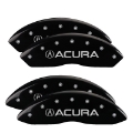 Picture of MGP 4 Caliper Covers Engraved Front & Rear Acura Black finish silver ch