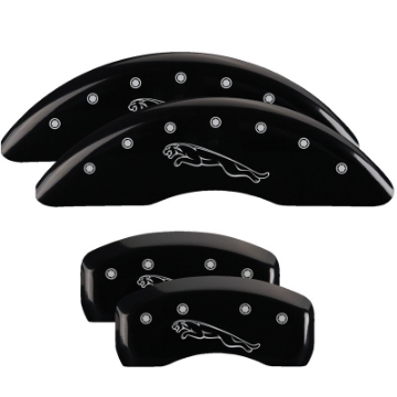 Picture of MGP 4 Caliper Covers Engraved Front & Rear Vtech Black finish silver ch