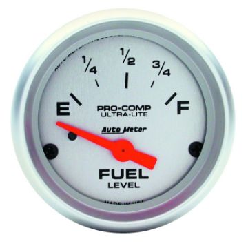 Picture of Autometer Ultra-Lite 52mm 240 OHMS Empty-33 OHMS Full Short Sweep Electronic Fuel Level Gauge