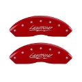 Picture of MGP 4 Caliper Covers Engraved Front & Rear Lightning Red finish silver ch